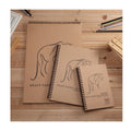 Kraft Sketch Pad 130x190mm POTENATE 80 GSM Spiral Bound for Certified Sketch Paper Smooth Texture for Sketch Paint Ink Pencil