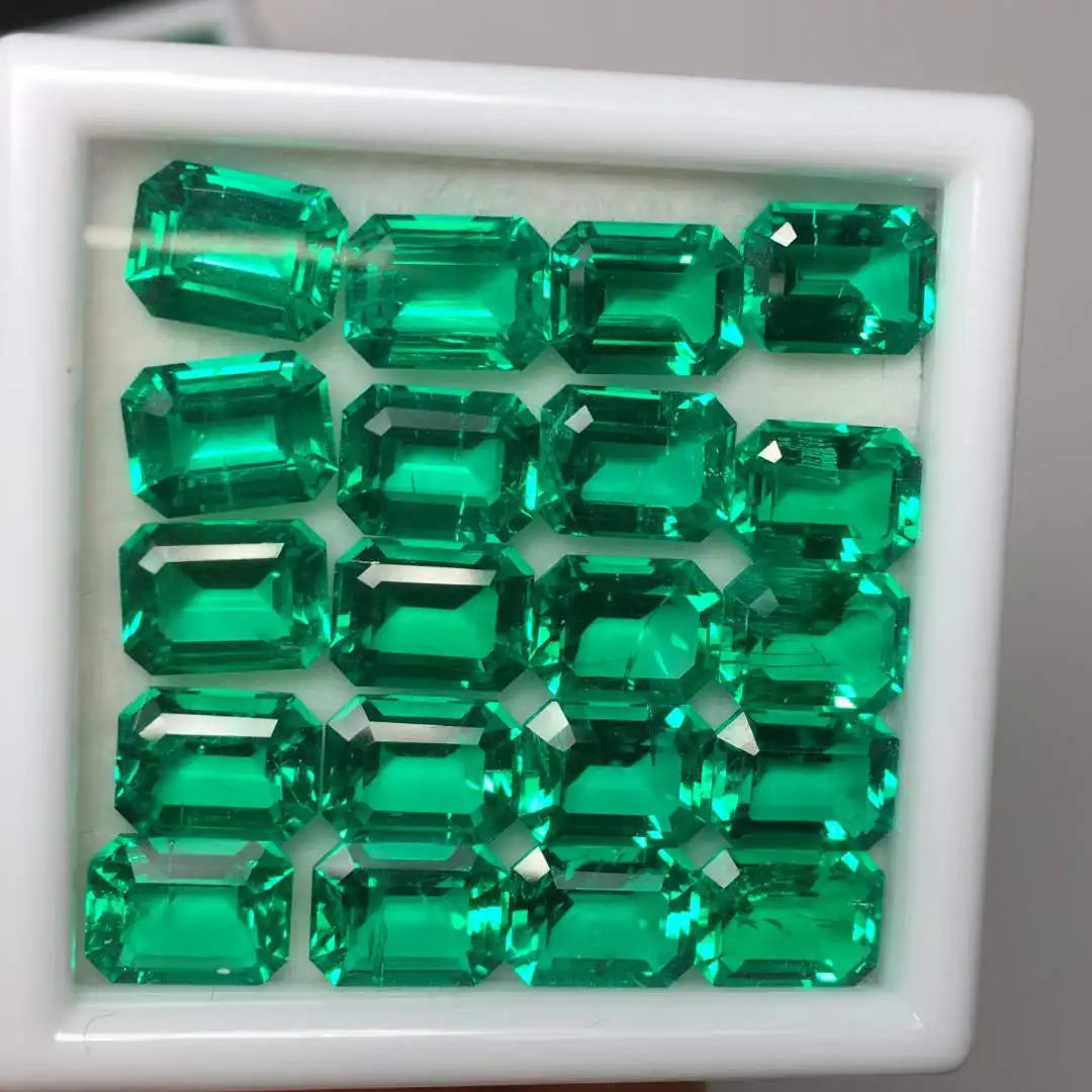 Laboratory Created Emerald Green Price Per Carat for Emerald Jewelry Making with Any Size