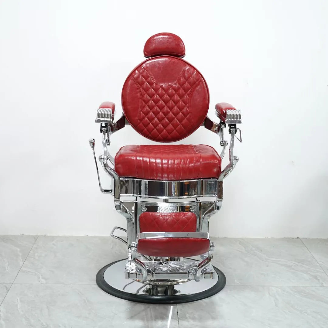 Luxury Salon Equipment Salon Chair Retro Oil Head Can Put Down Modelling Chair Cutting razor Man Barber Chair