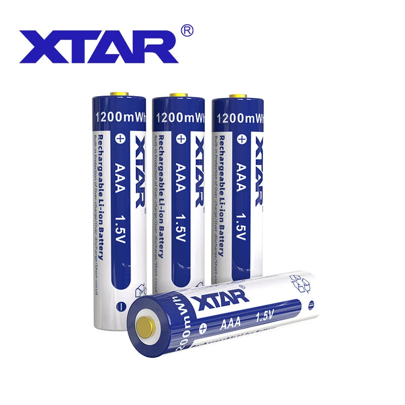 4Pcs/set XTAR 1.5V AAA 1200mWh Protected Rechargeable Li-ion Battery 4 PCS 1200 Life Cycles 1.5 v Li Ion Rechargeable Battery