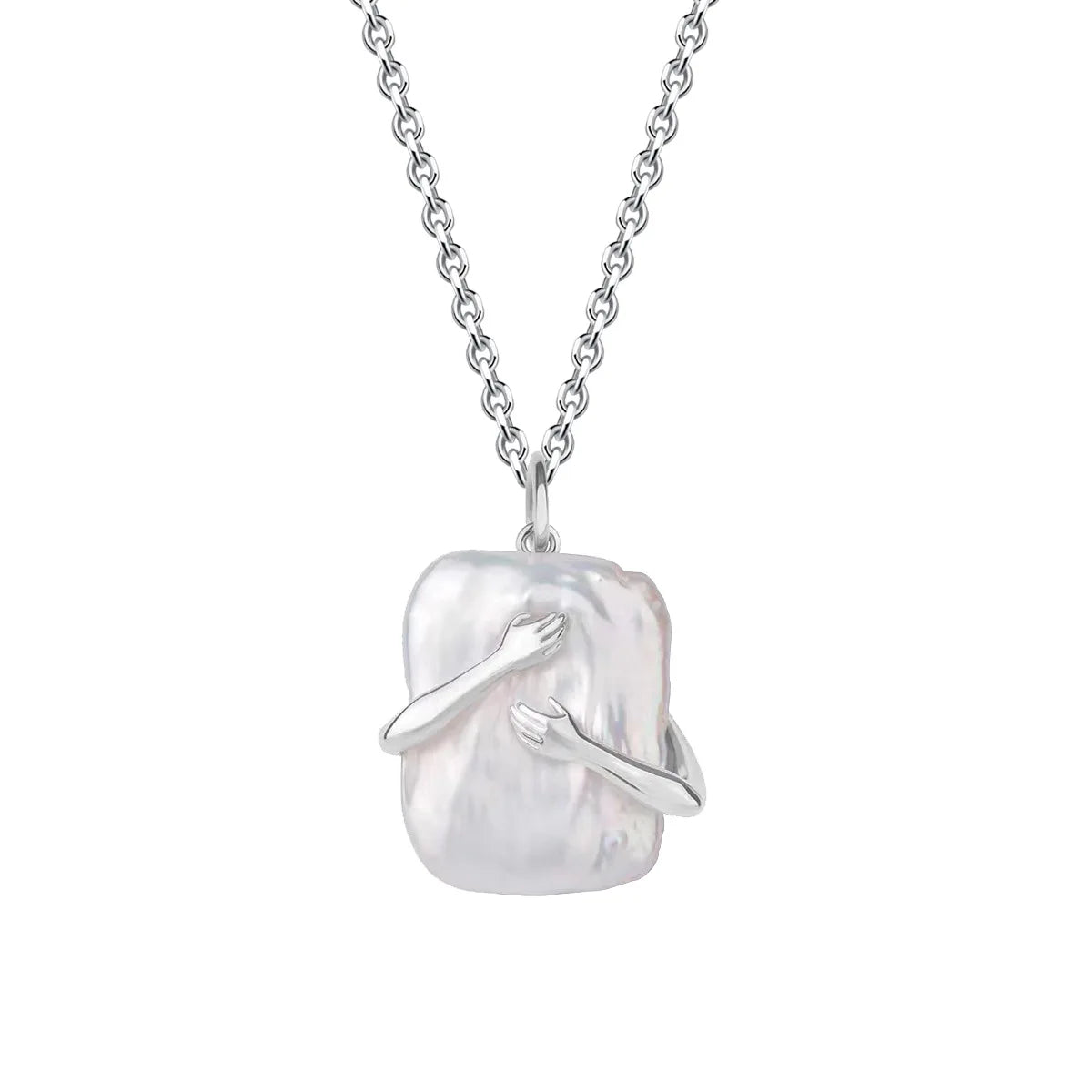 Punk Chain Hip Hop Stainless Chain Lover Hug Pendant Alloy Necklace NA060