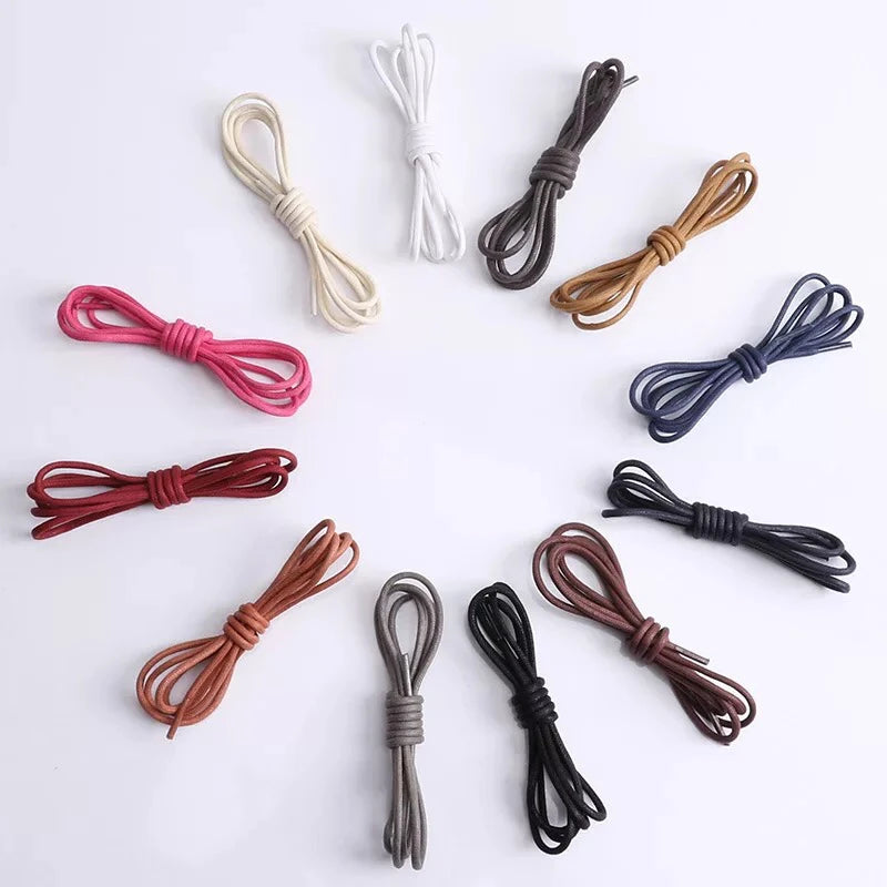 Unisex Elastic Quick Wear 1 Second Shoe Laces Waxed Waterproof Cotton Shoelaces for Outdoor Leisure Quick Rubber for Shoelace