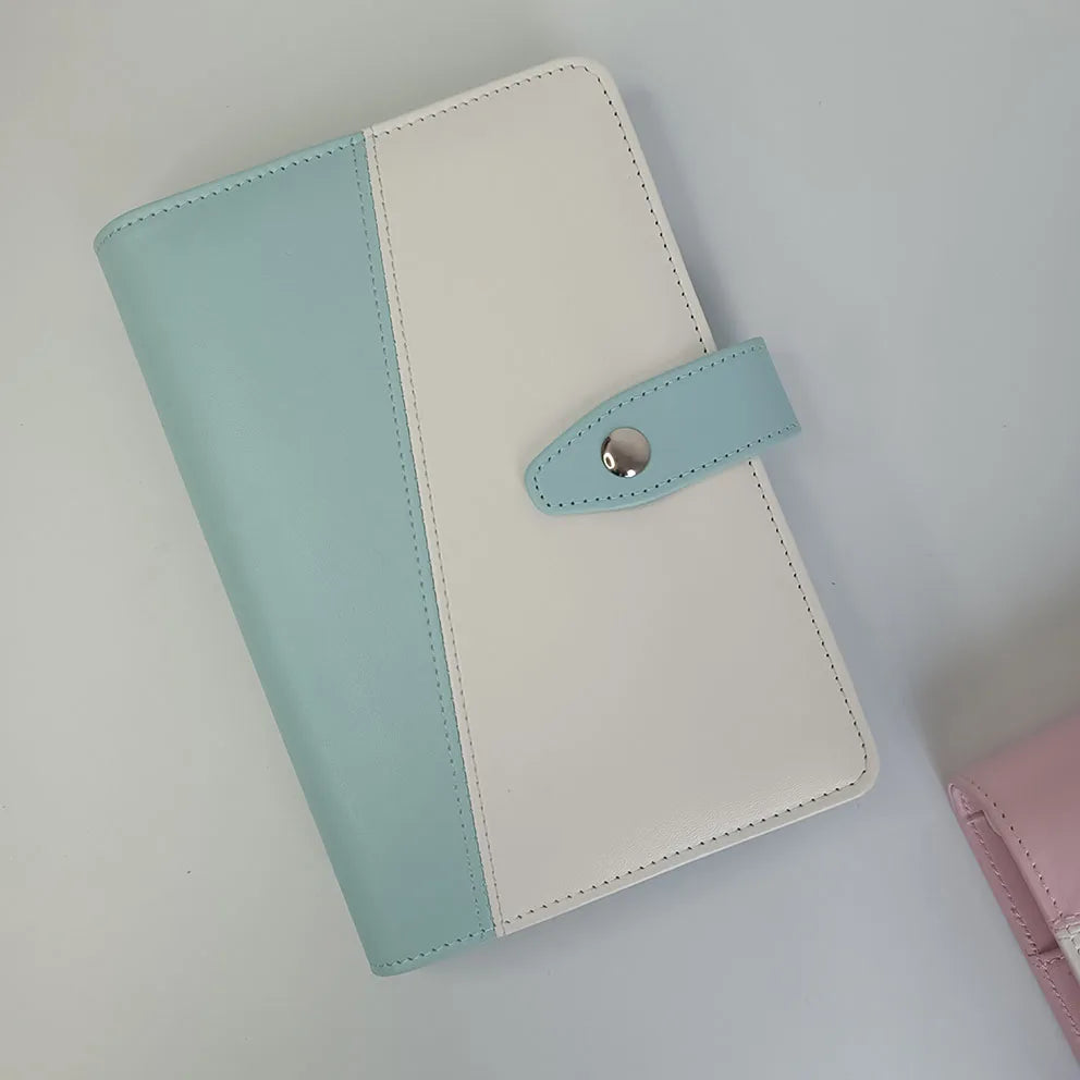 Custom  Lace Macaron Imitation Faux Leather Planner Cover Cash Envelope Saving Organizer Wallet Budget Binder for Budgeting