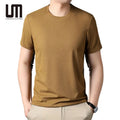 Liu Ming New Product Summer Men Fashion Short Sleeve Solid Color Round Collar Simple Casual Tees T Shirts