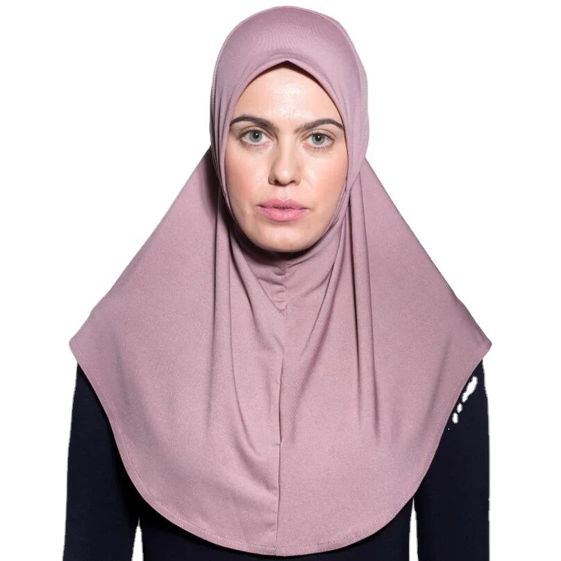 Wanyi Hijab Scarf Factory Wholesale in Stock Plain Color Malaysia Style Muslim Woman One Piece Tudung