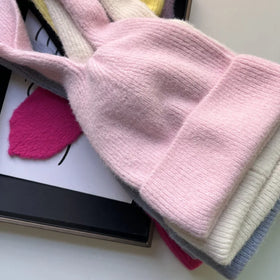Long Hanging Rabbit Ears Woolen Soft Hat Autumn Winter Warm Knitted Hat Warm Ear Cartoon Cute Colorful Beanie Hat