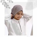 Jersey Cotton Chic Modal Chiffon Headscarves Instant Embroidered Floral Hijab for Muslim Girls Kids Soft Long Design for Autumn
