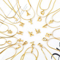 Hot Sale Resistant 26 Initial Necklace Flat Snake Chain Necklace Diamond Letter Necklace for Women or Man