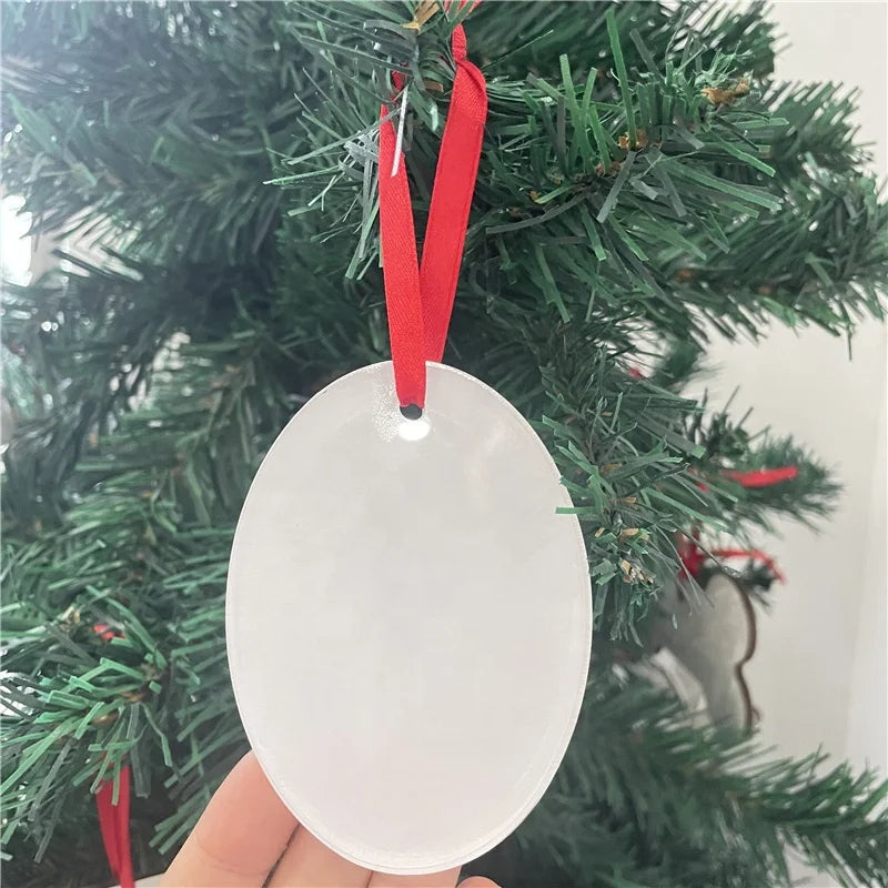 MDFSUB Best Price OEM/ODM Acrylic Sublimation Christmas Ornaments 82x60x5mm Guangdong Made Pendant Blank