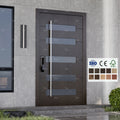 Canada Standard CE Certified Cold Proof Solid Wood 36 X 80 Exterior Door and Threshold External Entrance Pivot Timber Door