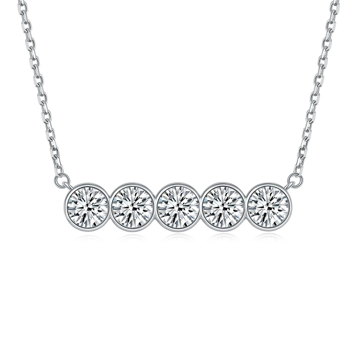 925 Sterling Silver Luxury CZ Diamond Necklace
