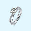 Tarnish Free Luxury Custom Jewelry 925 Sterling Silver 1.0ct VVS Moissanite Engagement Bridal Wedding Ring Jewelry