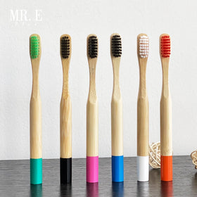 Soft Charcoal Handle for Disposable Toothbrush Children Regular Size Nylon Bristles Biodegradable Eco-Friendly Custom Logo