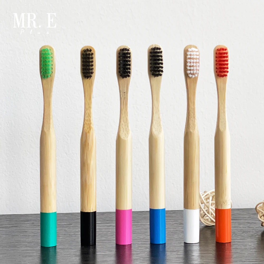 Soft Charcoal Handle for Disposable Toothbrush Children Regular Size Nylon Bristles Biodegradable Eco-Friendly Custom Logo