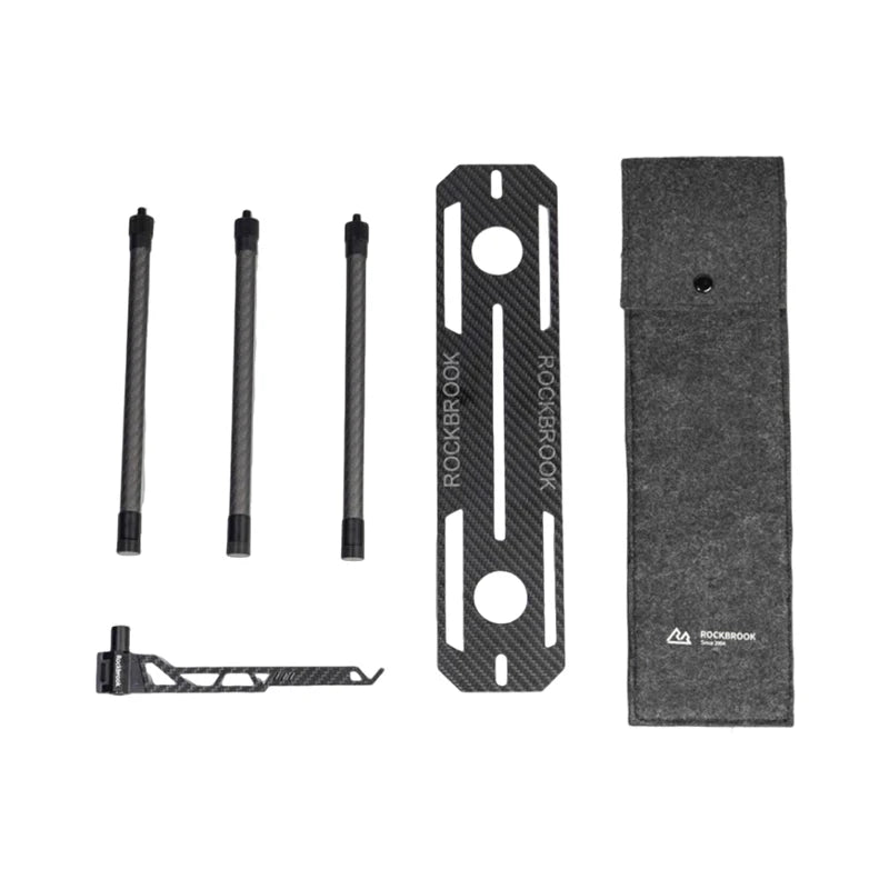 N25 Rockbrook Sports Accessories Set Carbon Fiber Lamp Holder and Storage Rack Black Color