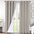 Faux Linen Fabric Modern Style 100% Blackout Curtain Coated Curtain Fabric Waterproof Fireproof