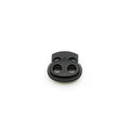 Black Plastic Spring Cord Lock Stoppers 2 Hole Pig Nose Rope Stopper