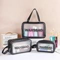 PVC Transparent Makeup Lady Wash Bags Custom Logo Travel Organizer Large Capacity Cosmetic Storage Bag Clear Bags Neceser