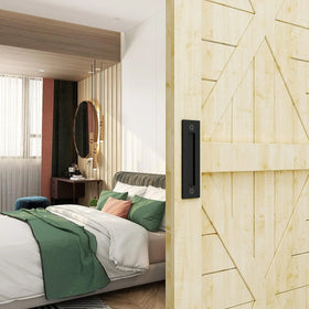 WEKIS Matte Black Sliding Barn Door Handle Modern Simple Finger Flush Door and Window Accessories for Gates Garages