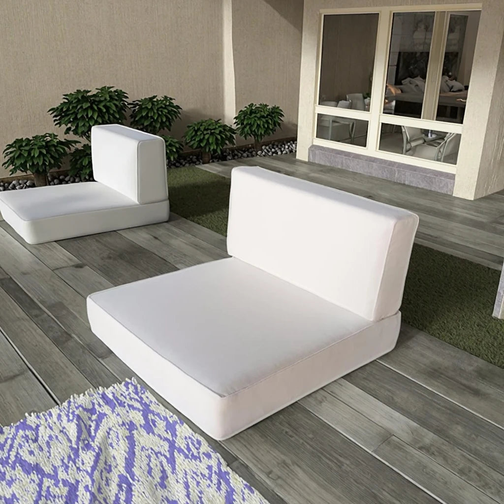 Squared Woven Hotel Garden Sofa Seat Pad Outdoor/Indoor Chair Cushion with Removable Cover and Customizable Size