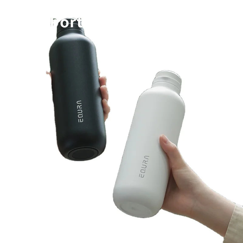 Equra 450ml Double Wall Insulated Vacuum Flask Tea Filter Inner 316 Stainless Steel for Hiking & Camping