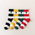 CuteTrendy Women's Medium Tube Crew Socks Breathable Cotton Spade Heart Shaped Cartoon Pattern New Trendy Knitted Spring Design