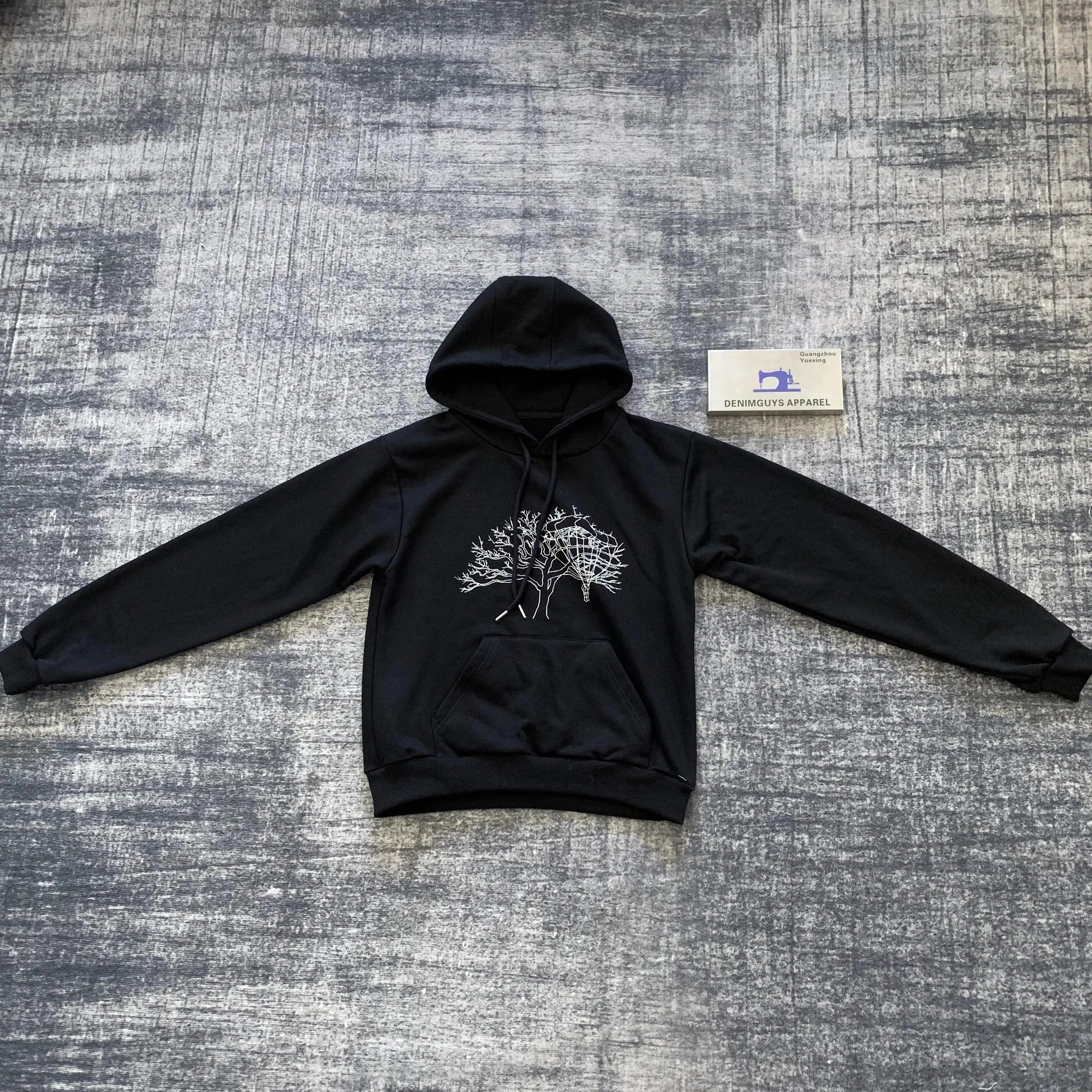 DENIMGUYS OEM Manufacturer Mens Cotton French Terry Oversized Hoodie Sweatshirts Pullover Multi Color Custom Logo Printing Hoody