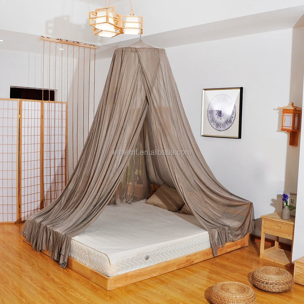 100% Silver Fiber Emf Shielding Mesh Net Tent for Bed Anti Radiation Circular Canopy for Your Twin Size Bed