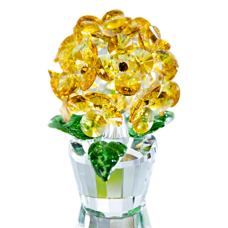 Colorful Crystal Rose Flower Dreams Angel Theme European Style Wedding Home Table Centerpieces Decor Souvenir Collectible Gift