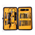 Factory Wholesale 15pcs Women's Travel Grooming Kit Stainless Steel Personal Care Tool Set Leather Case for Beauty Manicure