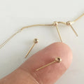 THREE COBBLER GFR030 Wholesale 14k Gold Filled Jewelry Findings Ball Stud Earrings Pin for Making