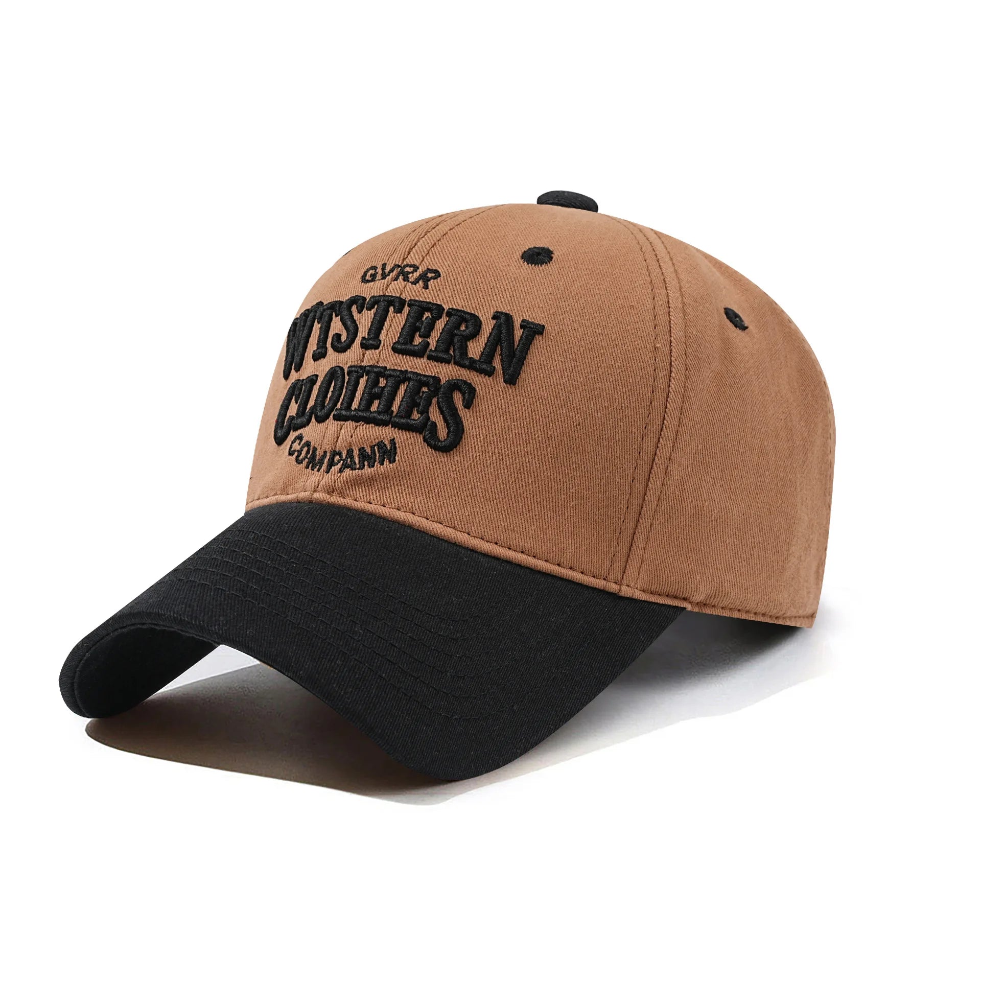 Custom Wool Baseball Cap Two Tone Embroidery 2 Tone Dad Hat Wine Color Two-Tone Outdoor Sports Dad Hat Baseball Cap