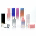Gradient Diamond Square Lip Gloss Empty Tubes Multi Color Ombre Cap Clear Lip Glaze Containers With Fluffy Applicator MegaBDM