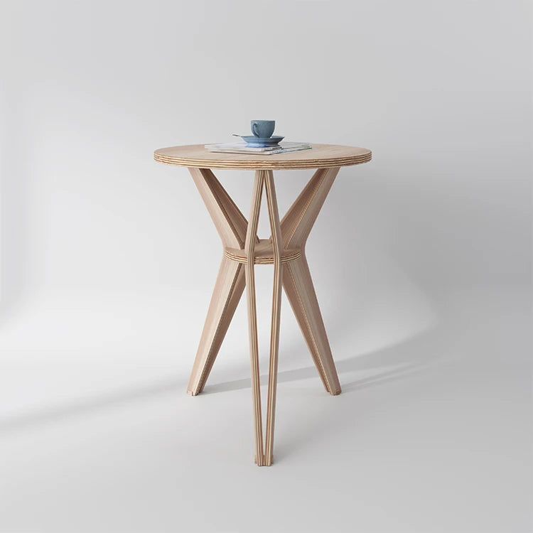 Modern Creative Plywood Coffee Table Bed Sofa Side Table Tea Fruit Snack Plate Tray Small Desk Living Room No Screws