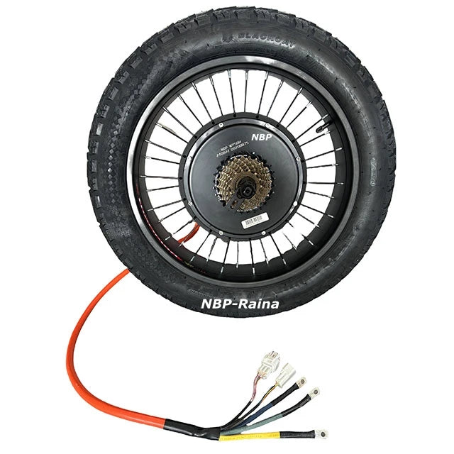 QS205 Motor Wheel V4 50H 3T 3.5T 4T 5T 72V5000W 150/170/190mm 20"26''x4.0 Fat Tire Electric Bike Bicycle Hub Motor Wheel 1S/7S