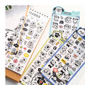 Nekoni Original Designs Animal Stickers Sheet Waterproof Stickers Sheep Panda Dog Bear PVC Decals Vinyl Sticker Planner Decals