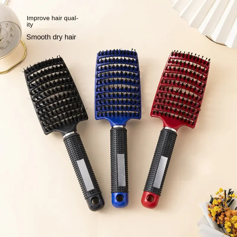 Color Custom Detanglingfor Women with logo  Custom Women's Pig Bristle  Scalp Massage Comb  Salon Beauty Tools  Hair Brush