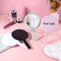 Zonyin Plastic Round Customized Logo Small Portable Makeup Mirror New Design Round Handheld Travel Mirror with Personalization
