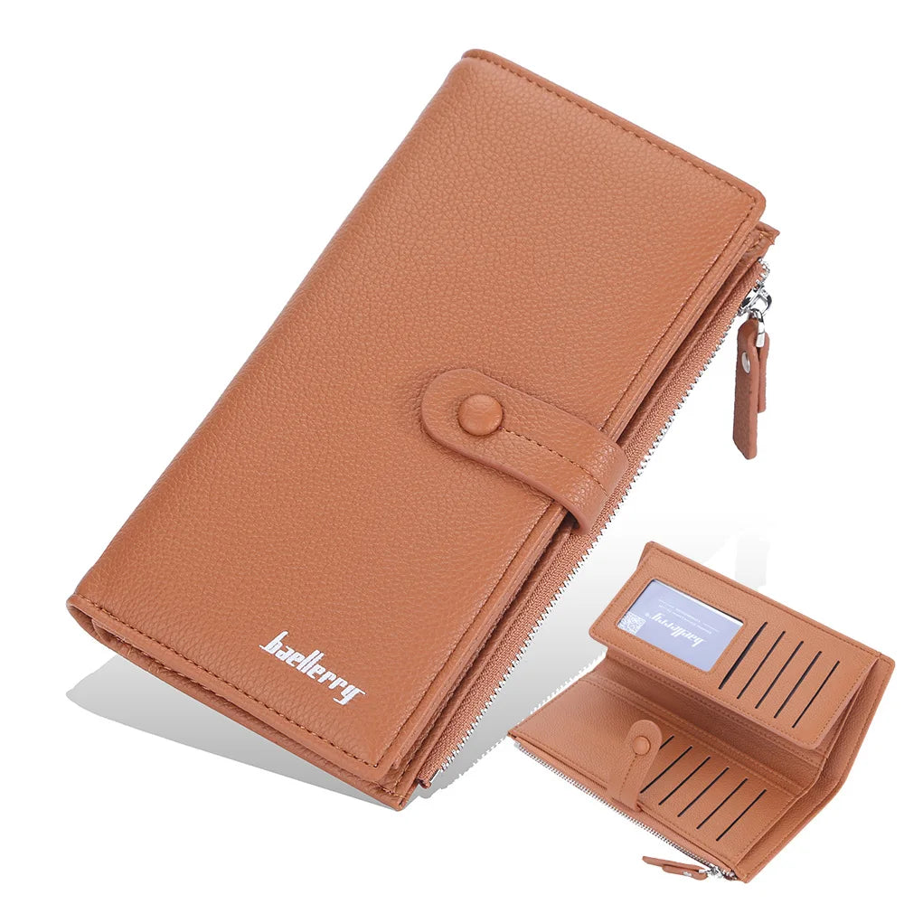 Baellerry 2022 New Style Fashion Long Chain Zipper Wallet for Women With HaspLady Card Holder Case Cell Phone Bag With Strap