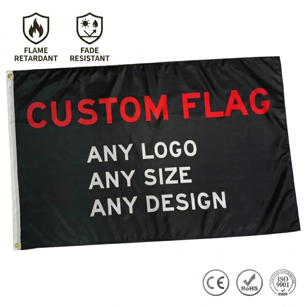 Customized Two Side Flags Banners with Brass Grommets 3 X 5 Ft Print Your Own Flag