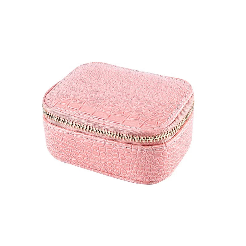 New Arrive Earrings Ear Stud Box Organizer Portable Jewelry Storage Case PU Leather Small Travel Jewelry Boxes