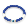 Boho Style Candy Color Popular Heishi Clay Beads With Eye Beads Bracelet for Women Men
