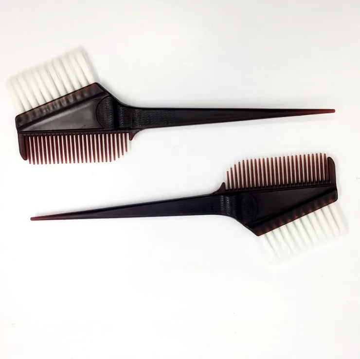 21cm Black Plastic Tinting Hair Dye Comb for Salon Home Hair Dyeing Coloring Applicator With Private Logo Cosmetic Tools