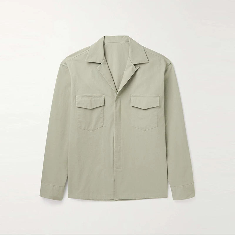 Top Shirt Jacket Casual Breathable Hot Selling Mens Shacket Jacket TWILL Fabric Woven Printed OEM Plus Size Long Sleeve