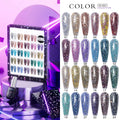 JTING Explosive Flash Sparkle Glitter 24colors Gel Collection Set Box Free Unique Design High Shiny Sparkle Glitter Gel Polish