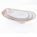 Factory Supply Restaurant Dinnerware Unbreakable Rimmed Printing Irregular White Melamine Dinner Plate