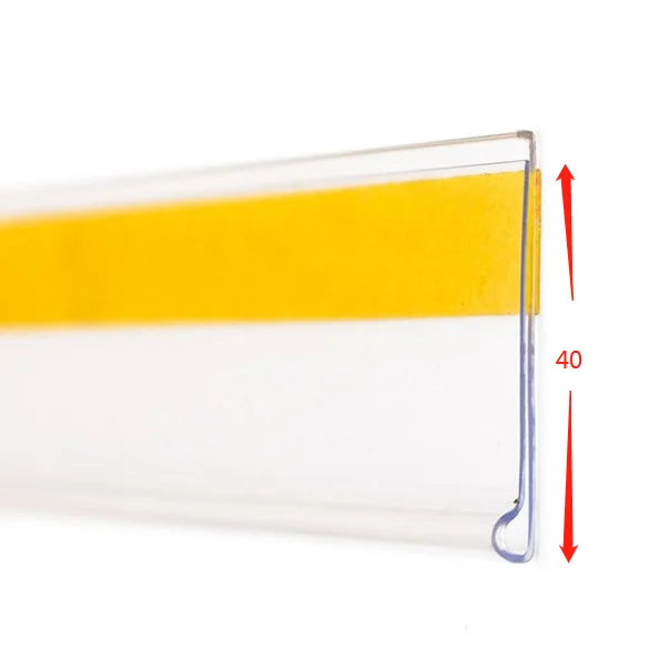 Plastic Pvc Self-adhesive Flat Store Extruded Data Strips Supermarket Price Label Holder Shelf Price Tag Ticket Holder