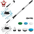 Electric Spin Scrubber Bathroom Cleaning Brush With 7 Replacement Brush Heads and Extension Handle