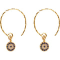Factory Wholesale Silver Jewelry Hot Sale Korean Zircon Earrings Round Dangle Gold Fashion Earrings
