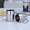 Customized Kids 304 Stainless Steel Coffee Mug Travel Milk Beer Mug Double Layer Insulated Water Cup With Handle